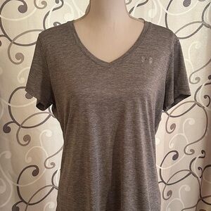 Under Armour Heather Gray V-Neck Tee
